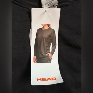 HEAD Black Crewneck Sweatshirt NWT Athletic Pullover Lounge Basic Size Small